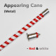Appearing Cane (Metal Zebra Red & White)