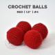 Crochet Balls 1.5 inch (Red #4)