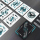 Aqua Falcon Throwing Cards
